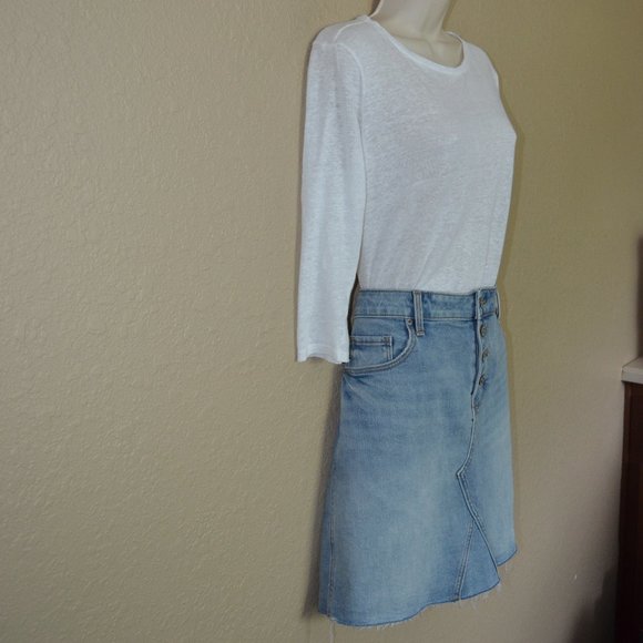 Sz 12 Old Navy High-Waisted Button-Fly Denim Skirt - Picture 6 of 10